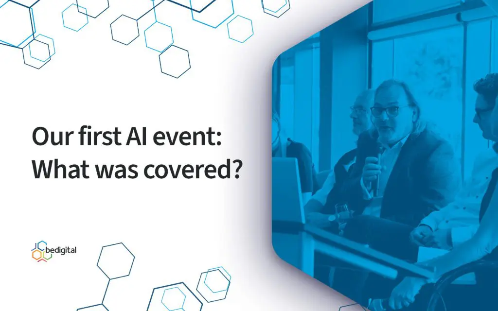 Blog cover image - our first AI event