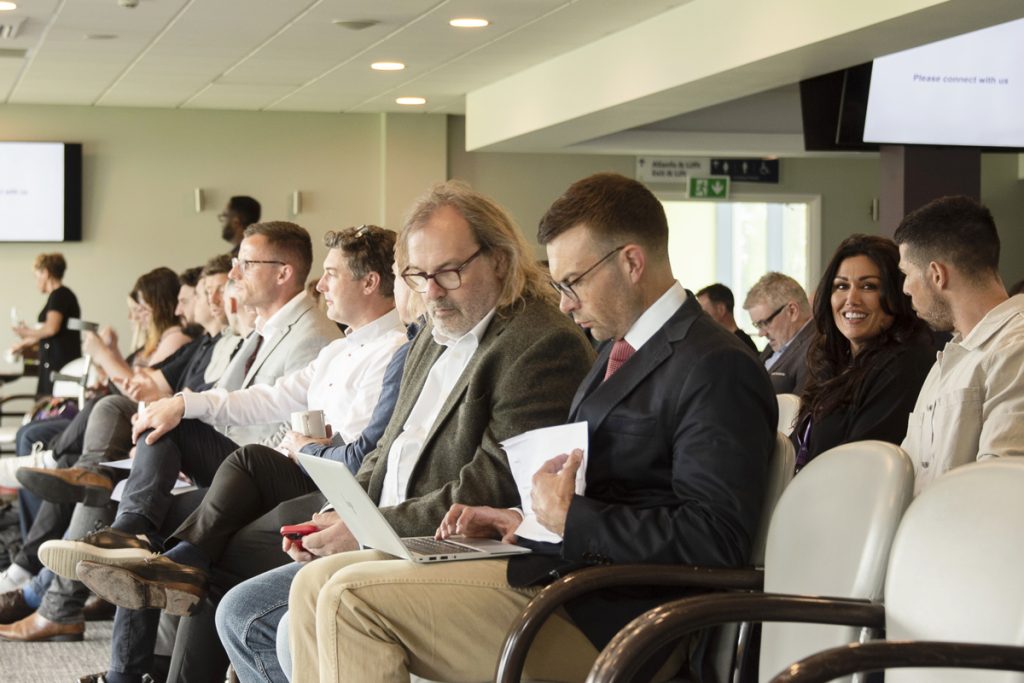 Image of bedigital team prepping for the keynote presentation